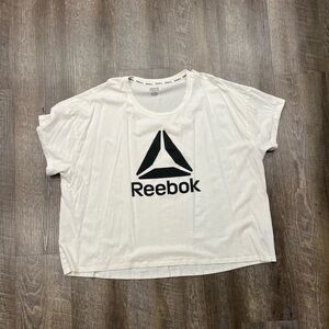 3x plus size white Reebok tshirt